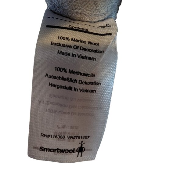 Smartwool Women's Large Thermal Merino Quarter Zip Base Layer Gray Floral - Picture 8 of 13